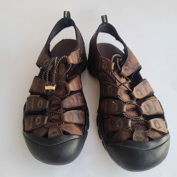 KEEN Newport Waterproof Leather Hiking Sport Sandals - Brown Gargoyle - Men’s 11